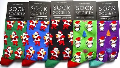 Buy SOCK SOCIETY Novelty Funky Christmas Xmas Themed Ankle Socks One Size Fits All • 4.99£