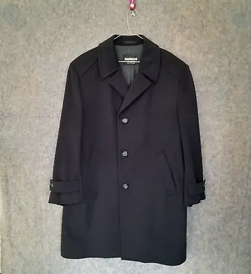 Buy Maenson Coat Mens 42 Navy Blue Long Heavy Wool Overcoat Jacket Formal England • 24.95£