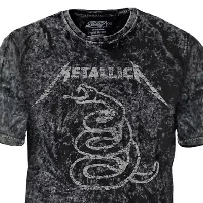 Buy Official Licensed T-Shirt TD Metallica Black Album Stamp Rockwear • 47.36£