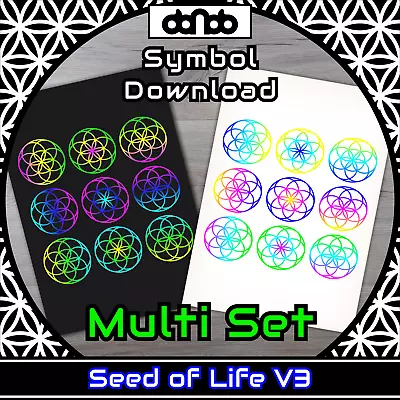 Buy Seed Of Life V3 Multi Set - Symbol - SVG PNG JPG PDF PSD AI EPS [2D Download] • 2.71£