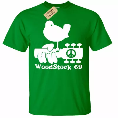 Buy Woodstock T-Shirt Mens Gift Present Peace And Music Festival • 12.95£