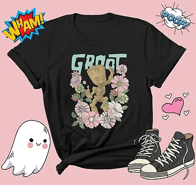 Buy Galaxy Groot Floral Dance T-shirt T Shirt Men Women Unisex Tshirt G728 • 12.95£