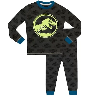 Buy Jurassic World Pyjamas Kids Boys 4 5 6 7 8 9 10 11 12 13 Years PJs Glowing Grey • 17.99£