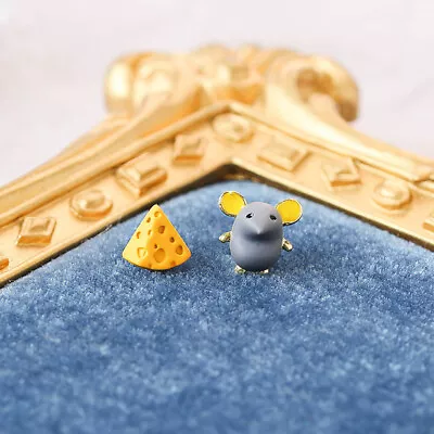 Buy Fashion Lovely Mouse Cheese Stud Earrings Women Jewelry Christmas Party Gift New • 2.99£