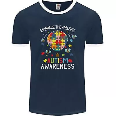 Buy Embrace The Amazing Autism Autistic ASD Mens Ringer T-Shirt FotL • 11.49£