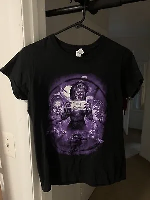 Buy Night Of The Demons T-Shirt Angela Horror Movie M&O Ladies Medium Purple Black • 14.17£