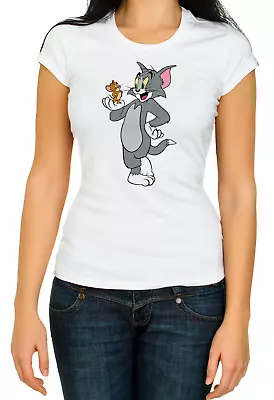 Buy Best Mate Tom And Jerry Funny Cartoon Character 3/4 Short Sleeve T Shirt K681 • 9.69£