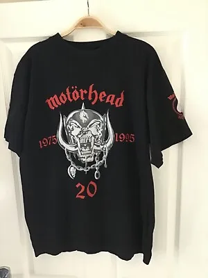 Buy Motorhead Vintage Rare Anniversary T-shirt 75-95 Front & Back Detail Mens Large • 85£