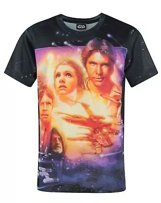Buy Star Wars Black Short Sleeved T-Shirt (Boys) • 10.99£