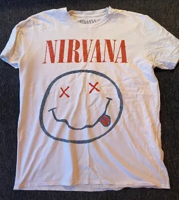 Buy Nirvana T Shirt Grunge Rock Band Merch Tee Size Large Kurt Cobain Dave Grohl • 14.30£