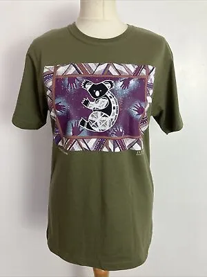 Buy BNWT Jijaka Australia Koala Abstract Art Graphic Khaki T-Shirt  Size S  (UK 10) • 12.99£