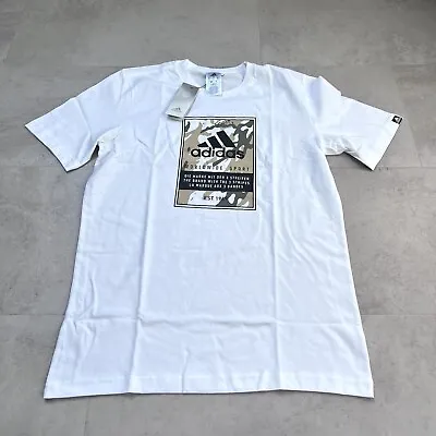 Buy Adidas Logo T-shirt Camo White Mens Size Medium New! • 15£