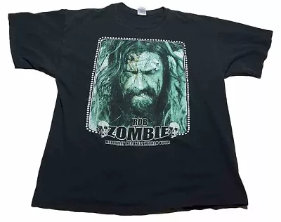 Buy Vintage 2009 Rob Zombie HellBilly Deluxe 2 World Tour T Shirt Black SZ XL AL9 • 33.15£