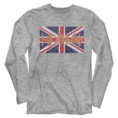 Buy Def Leppard Union Jack Brittish Flag Adult Long Sleeve T Shirt Metal Music Merch • 44.78£