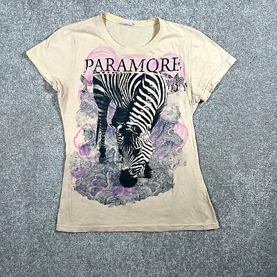 Buy Paramore Zebra Yellow Album Promo Teen Band Tour Concert Shirt Bay Island Medium • 20.58£