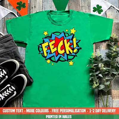 Buy FECK Comic T Shirt Funny Rude St Patrick's Day Irish Ireland Paddy's Gift Top • 12.99£