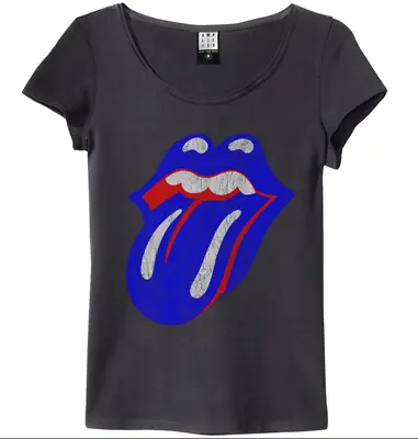 Buy Amplified Ladies T-Shirt Rolling Stones Have Got The Blues Charcoal • 29.58£