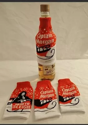 Buy New Pack Of 4 Captain Morgan Rum - Ugly Christmas Sweater - Coozie- Alcohol  • 7.83£