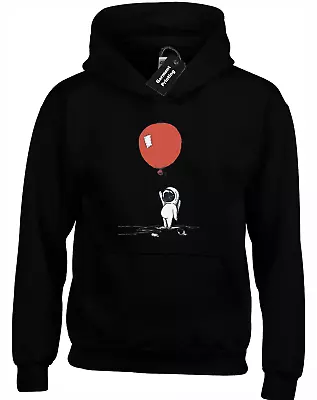 Buy Astronaut Holding Balloon Hoody Hoodie Funny Cute Banksy Design Sheldon • 15.99£