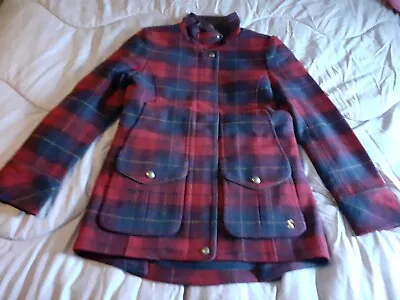 Buy BNWOT Stunning Ladies JOULES 'Fieldcoat' Red Tweed Check Wool Mix Jacket UK10 • 90£