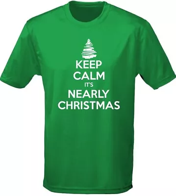 Buy Keep Calm Nearly Christmas Xmas Mens T-Shirt 10 Colours (S-3XL) By Swagwear • 10.24£