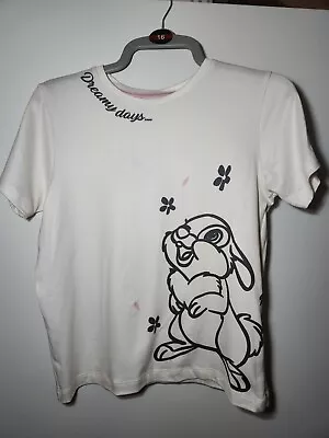 Buy Official Disney Ladies Bambi & Thumper Fashion T-shirt Green - Size 9 Yrs • 10£