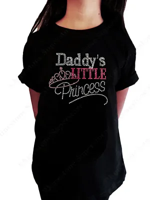 Buy Girls Rhinestone T-Shirt   Daddy's Little Princess   In Size 3 To 14 Available • 14.95£