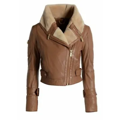 Buy Branded Timber Aviator Ladies Leather Jacket Sizes 6,8,10,14 UK XMAS SALE PRICE • 257.99£