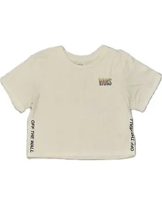 Buy VANS Womens Crop Graphic T-Shirt Top UK 14 Medium White Cotton YE09 • 8.09£