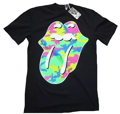Buy Amplified Official Rolling Stones Colorful Tongue Star Vip T-SHIRT S • 36.59£