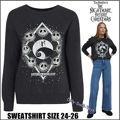 Buy Ladies Size 2XL 24 26 Nightmare Before Christmas Sweater Sweatshirt Jack Jumper • 24.99£