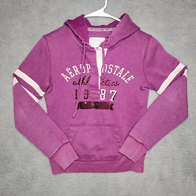 Buy Aeropostale Sweatshirt Womens Small Purple Long Sleeve Hoodie Rose Casual Ladies • 9.15£
