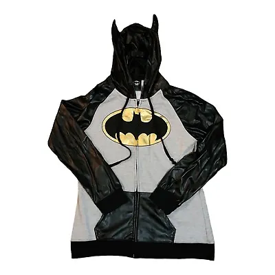Buy DC Comics Batman Zip Up Hoodie W/Hooded Faux Leather Mask Teen Size XL (15/17)   • 16.87£