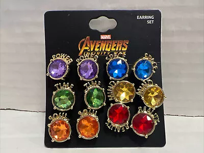 Buy Lot Of 2 BIOWORLD Marvel Avengers Infinity Stones 6 Pairs Collector's Earrings • 22.99£