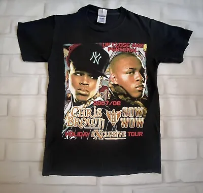 Buy Chris Brown Bow Wow Exclusive Tour 2007/08 Black T-shirt, Small • 30£