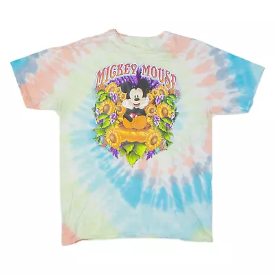 Buy DISNEY Mickey Mouse Mens Tie Dye T-Shirt Blue L • 16.99£