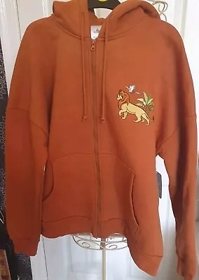 Buy Disney Lion King Hoodie Medium BNWT Brown Tan Embroidered Full Zip • 49.97£
