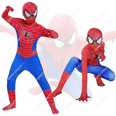 Buy Kids Boy's Cosplay Spiderman Fancy Dress Party Costume Clothes Jumpsuit 3-12 Age • 9.30£