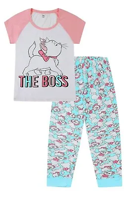 Buy L3 Size 8-10 Ladies Cotton Disney The Aristocats Pyjamas Cat Marie The Boss NEW • 15.99£