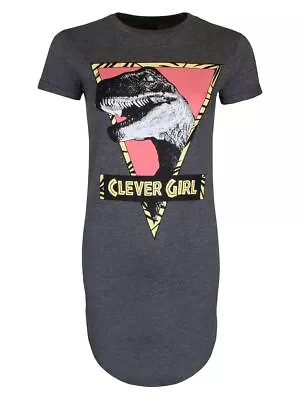 Buy T-shirt Jurassic Park Clever Girl Marl Dress Women's Grey • 22.99£
