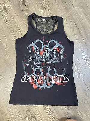 Buy Black Veil Brides Concert Band Shirt Lacey See Through Back Women’s Size Small • 19.27£