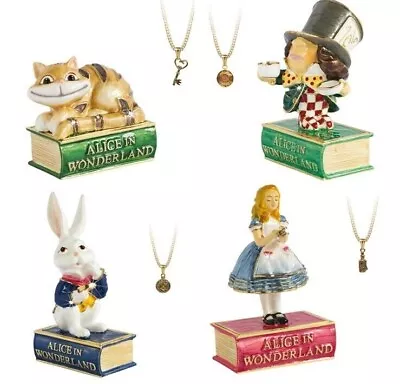Buy Trinket Box & Pendant Necklace Alice In Wonderland Characters Gift Boxed • 41.90£