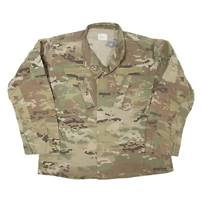 Buy Woodland Army Combat Mens Military Jacket Green Camouflage L • 14.99£