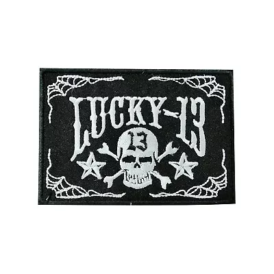 Buy Lucky-13 Biker Group Patch Iron On Sew On Embroidered Patch For Clothes • 2.49£