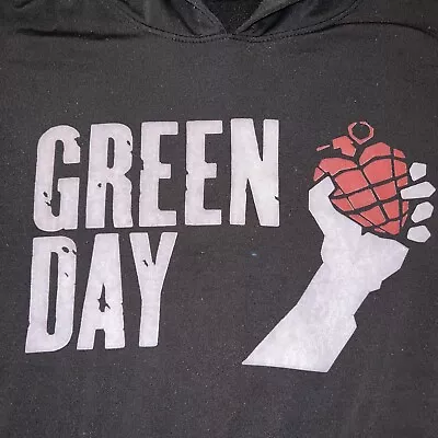 Buy RARE GREEN DAY ‘AMERICAN IDIOT’ Sweatshirt Hoodie X-LARGE Black Lookout Records • 42.52£