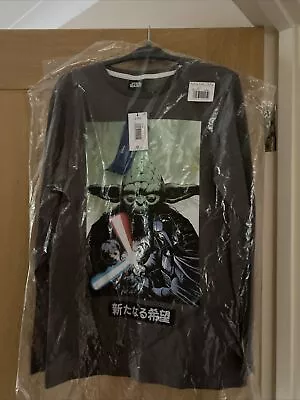 Buy Matalan Age 12 Boys Star Wars Yoda Long Sleeve Grey T Shirt Bnwt Rrp £9.50 • 2.50£