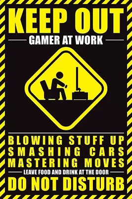 Buy Gamer At Work Keep Out Do Not Disturb Poster Maxi 91.5 X 61 Cm Official Merch • 7.20£