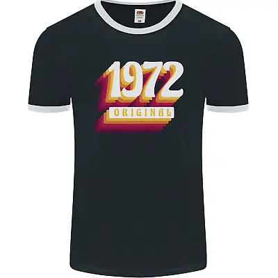 Buy Retro 52nd Birthday Original 1972 Mens Ringer T-Shirt FotL • 9.99£