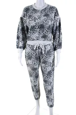 Buy Joie Womens Animal Print Top Pants Pajamas Matching Set Sleep Wear White Size XS • 32.67£