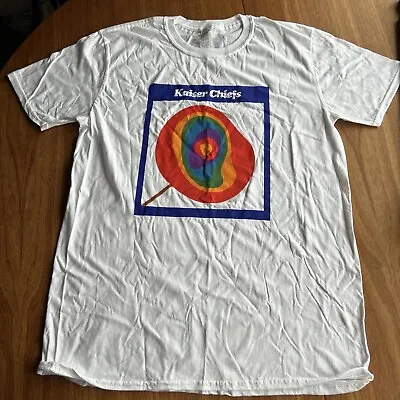 Buy Kaiser Chiefs T Shirt Lollipop Logo New Official Unisex White Large Gildan • 19.99£